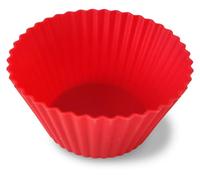 Guardini, Set di 4 pirottini Ø 7 cm, Ideali per friggitrice ad aria, Silicone alimentare, Rosso, Made in Italy, Linea Air Fryer