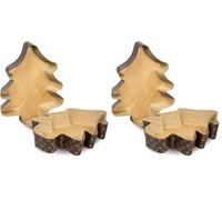 Guardini, Set di 4 Stampi Albero di Natale 25x32 cm, Monouso, Quantità max impasto 900 gr, Carta da forno antiaderente, Made in Italy