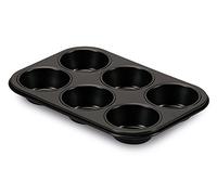 Guardini, Stampo 6 muffins 27x18 cm, Acciaio con rivestimento antiaderente, Nero, Made in Italy, Linea Gardenia