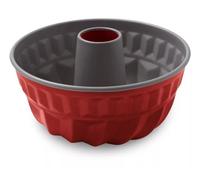 Guardini, Stampo budino con cono Ø 23 cm, Acciaio con rivestimento antiaderente, Rosso e Grigio, Made in Italy, Linea Rossana