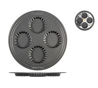 Guardini Stampo Crostata In Metallo Nero Da 4 Posti Elite Antiaderente Cm 10