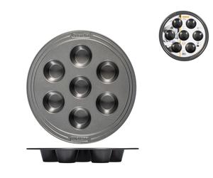 Guardini Stampo Per Muffin In Metallo Nero Elite A 7 Posti Antiaderente