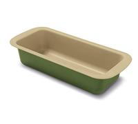 Guardini Bnat, Stampo Plumcake 25x11cm, Acciaio con rivestimento antiaderente a base di Cera di Carnauba, Colore verde/beige