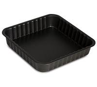 Guardini, Stampo quadrato 24x24 cm, Acciaio con rivestimento antiaderente, Nero, Made in Italy, Linea Gardenia