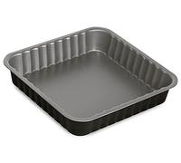 Guardini, Stampo quadro 24x24 cm, Acciaio con rivestimento antiaderente, Nero e Grigio, Made in Italy, Linea Happy Hour