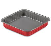 Guardini, Stampo quadro 24x24 cm, Acciaio con rivestimento antiaderente, Rosso e Grigio, Made in Italy, Linea Rossana