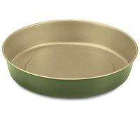 Guardini, Tortiera liscia Ø 28 cm, Acciaio con rivestimento antiaderente a base di Cera di Carnauba, Colore verde/beige, Made in Italy, Linea B-Nat