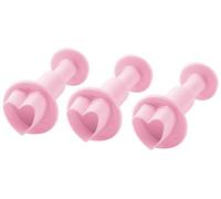 Guardini Voglia di Cake Design Set Tagliapasta con Espulsore Cuore, Plastica, Rosa, 1.2x1.2x3 cm, 3 unità
