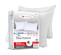 Guardmax Federa protettiva impermeabile con cerniera, a prova di cimici, traspirante, ipoallergenica, antiallergia, antiacaro, non rumorosa (queen size, 50 x 76 cm, confezione da 4 pezzi)