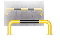 Guardrail A Forma Di U For Parcheggi, Barriere Stradali For Officine, Pali For Ad Alta Visibilità, Proteggono Le Pareti Dei Garage E I Veicoli(80x50cm-2.0mm)