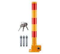 Guardrail di parcheggio Pali di parcheggio, Paletto di sicurezza pieghevole con serratura for parcheggio auto, molla flessibile, anti-collisione, paletto(Yellowred)