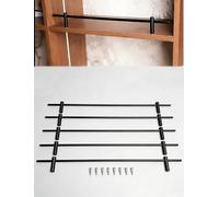 Guardrail for ripiani in gondola da 5 pezzi, 12 14 16 20 22 24 26 28 30 36 38 in recinzione anticaduta, for scarpiere librerie ingressi scaffalature for la vendita al dettaglio(Black,38in/96cm)