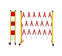 Guardrail Industriali Espandibili,Cancello Di Sicurezza Mobile Portatile,Recinto Traffico Retrattile Regolabile,Telaio Isolante Di Sicurezza In Fibra Di Vetro,per Cantiere(Red/white,300cm/9.8FT)
