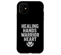 Guarigione, mani, guerriero, cuore, vendemmia, infermiera, potere. Custodia per iPhone 11