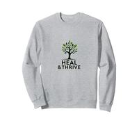 Guarire e prosperare: Albero ispiratore della Vita Benessere Felpa, Unisex per Adulti, Grigio Melange, XL
