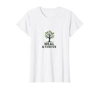 Guarire e prosperare: Albero ispiratore della Vita Benessere Maglietta, Donna, Bianco, XL