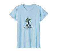 Guarire e prosperare: Albero ispiratore della Vita Benessere Maglietta, Donna, Celeste, L