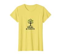 Guarire e prosperare: Albero ispiratore della Vita Benessere Maglietta, Donna, Limone, S