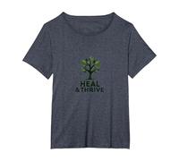 Guarire e prosperare: Albero ispiratore della Vita Benessere Maglietta, Donna Plus-Size, Pervinca, 3X