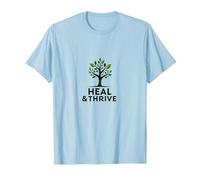 Guarire e prosperare: Albero ispiratore della Vita Benessere Maglietta, Uomo, Celeste, S