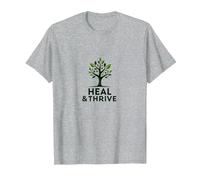 Guarire e prosperare: Albero ispiratore della Vita Benessere Maglietta, Uomo, Grigio Melange, XL