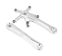 Guarnitura Bici Fixed 170MM - Pedivella in Alluminio Leggero con Perno Quadro per Mountain Bike e Biciclette da Pista, Manovelle Manovella Resistente Ciclismo Urbano Sportivo (Colore: Argento)