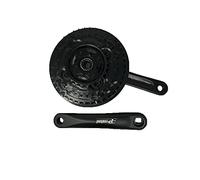 GUARNITURA BICI MTB TRIPLA 3 MARCE IN ALLUMINIO NERO 24 34 42 X 170 COMPLETA DI PEDIVELLA