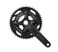 Shimano Grx 610 Crankset Argento 175 mm / 46/30t Black