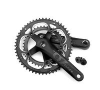 Guarnitura For Bici A Foro Quadrato Corona In Lega Di Alluminio E Acciaio 130BCD 53-39T Doppia Corona 170mm 172.5mm Pedivella For Bici Da Strada 2*9/10 Velocità ( Color : 53-39T , Size : 172.5mm )