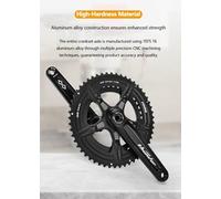 Guarnitura for bici da strada 165MM/170MM Set di pedivelle Cavo integrato 3 bulloni Montaggio diretto della pedivella Movimento centrale 50/34T 52/36T 53/39T Doppia corona(170mm+50/34T)