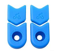 Guarnitura in silicone per pedivella per bicicletta, per protezione durante le discipline ciclistiche (4 pezzi) blu)