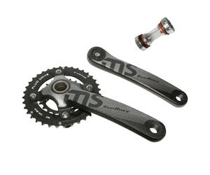 Guarnitura integrata in alluminio con calotta filettata Sunrace Ms10 10V 36/22 T Noir