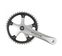 Guarnitura M-Wave 1 Velocità 165mm 44T 130mm JIS Argento/Nero per Movimento Centrale Quadrato
