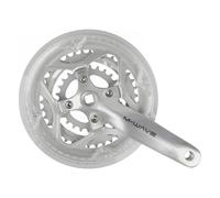 Guarnitura M-Wave 170mm in Alluminio per 7/8 Velocità con Ingranaggi Intercambiabili 26/38/48T Argento