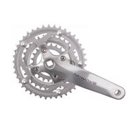 Guarnitura M-Wave in Alluminio 170mm per 8/7V con Ingranaggi in Acciaio 22/32/42T, Argento