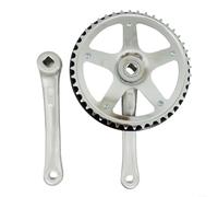 Guarnitura per bici 44T, corona pieghevole in lega da 170 mm con protezione catena singola, foro quadrato movimento centrale compatibile per velocità singola/variabile (opzioni 110 mm/118 mm, colore