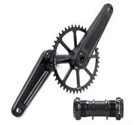 Guarnitura per bici da strada a 3 bulloni, compatibile con corone strette e larghe da 40T a 48T e movimento centrale con lunghezza 90 mm (44T)