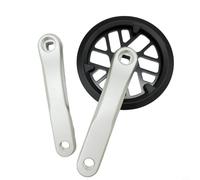 Guarnitura per bicicletta a 32 denti per bicicletta pieghevole ed e-bike, corona in alluminio con foro quadrato 127/140/152 mm, argento (32 x 140 mm)