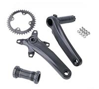 Guarnitura per bicicletta in lega cava 6061/7075, lunghezza 170 mm, 10/11 velocità, compatibile con corona singola a 9-12 velocità, mandrino da 29 mm, fattore Q da 160 mm, per mountain bike nera (32T)