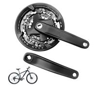 Guarnitura per Mountain Bike da 170 mm, 7/8/9-Fach Guarnitura per Bicicletta, Pedivella Bici, Guarnitura Corona Bicicletta con 22T/32T/42T, Lega di Alluminio, per Mountain Bike, MTB, Nero