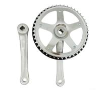 Guarnitura pieghevole in lega 44T per bicicletta, 170 mm, foro quadrato, con protezione per catena singola, per biciclette a velocità variabile a velocità singola, movimento centrale da 110 mm o 118
