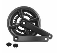 Guarnitura strada in alluminio 170 mm nera 9v. con corona 46-30d. con protezione