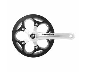 Guarnitura stradale con alloggiamento per trasmissione senza tendicatena per mozzo integrato Stronglight Impact R 46Dts 8V. 70 mm Nero