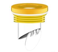 Guarnizione a flangia per WC, valvola di ritegno ad anello, a doppio strato, a prova di perdite, per riparazione di accessori per WC (giallo)