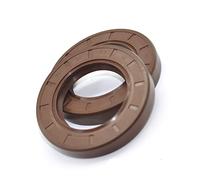 guarnizione a labbro del paraolio, 1PC 2PC ID 25mm Scheletro di tenuta olio, Gomma fluorurata FKM marrone Molla idraulica Guarnizione ad anello TC a labbro(25x35x6 2PCS)