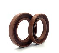 guarnizione a labbro del paraolio, Guarnizione idraulica in gomma fluorurata FKM marrone scheletro TC da 1/2 pezzi, ID 16 17 mm, guarnizione in for olio(17x30x5 2PCS)