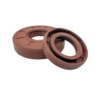 Guarnizione a labbro in FKM TG4, 10 x 19 x 7 mm, marrone, 2 pezzi