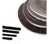 Guarnizione a Spazzola, 5M Paraspifferi Spazzola, 9mm(L) X 23mm(P), Marrone, Paraspifferi Spazzola Adesivo, Guarnizione a Spazzola Autoadesiva, Guarnizione a Spazzola