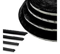 Guarnizione a Spazzola, 5M Paraspifferi Spazzola, 9mm(L) X 23mm(P), Nero, Paraspifferi Spazzola Adesivo, Guarnizione a Spazzola Autoadesiva, Guarnizione a Spazzola