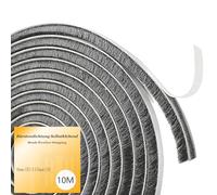 Guarnizione a spazzola autoadesiva, 10 m, 9 mm (L) x 15 mm (D), guarnizione a spazzola per tapparelle, porte scorrevoli, finestre, porte, armadi, porte e zanzariere
